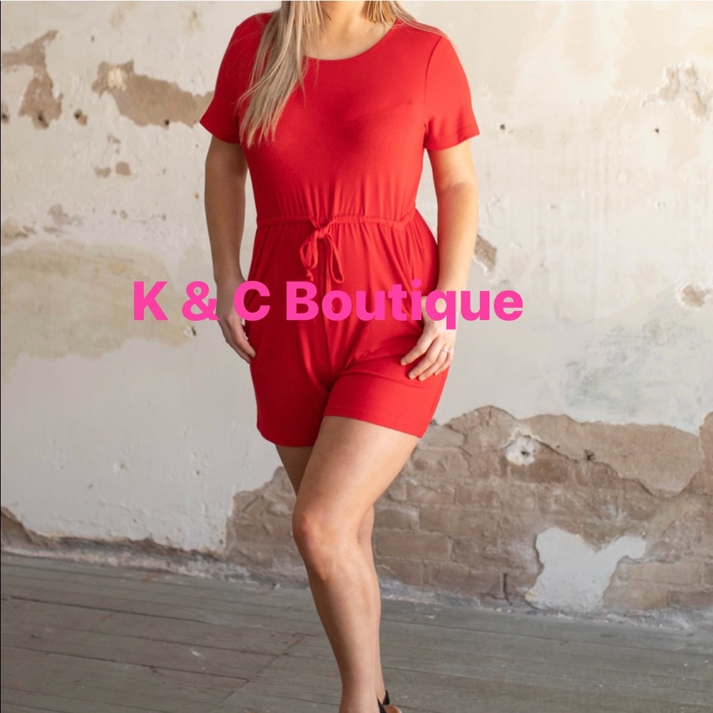 Red Tshirt Romper